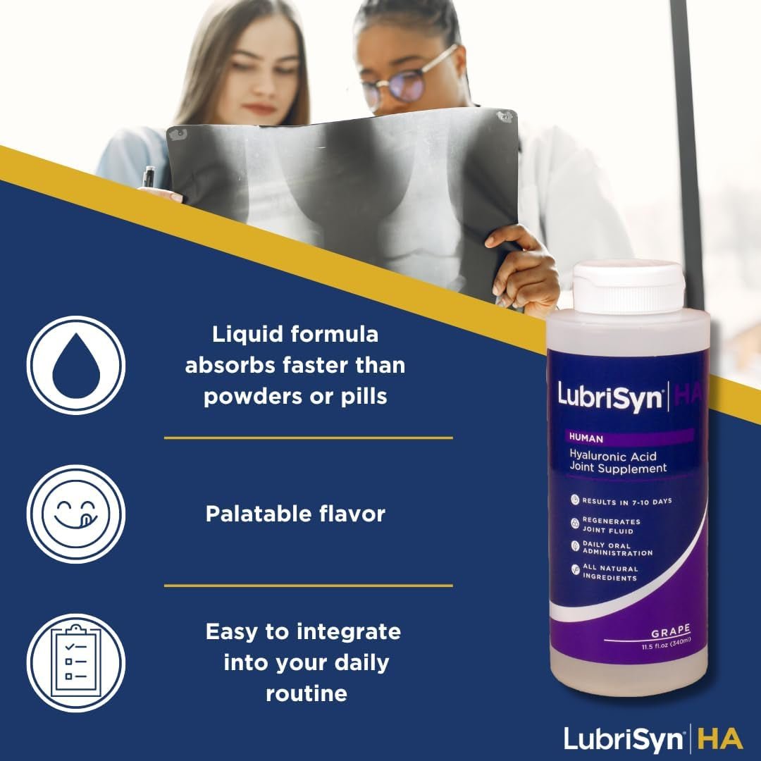 Lubrisynha Joint Supplement, Grape Flavor, 11.5Oz – Promotes Healthy Joint Function, Made in USA, 100% Vegan - Suppviv