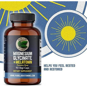 Magnesium Glycinate with Melatonin 3 Mg - 90 Capsules by Pure Lab Vitamins - Suppviv