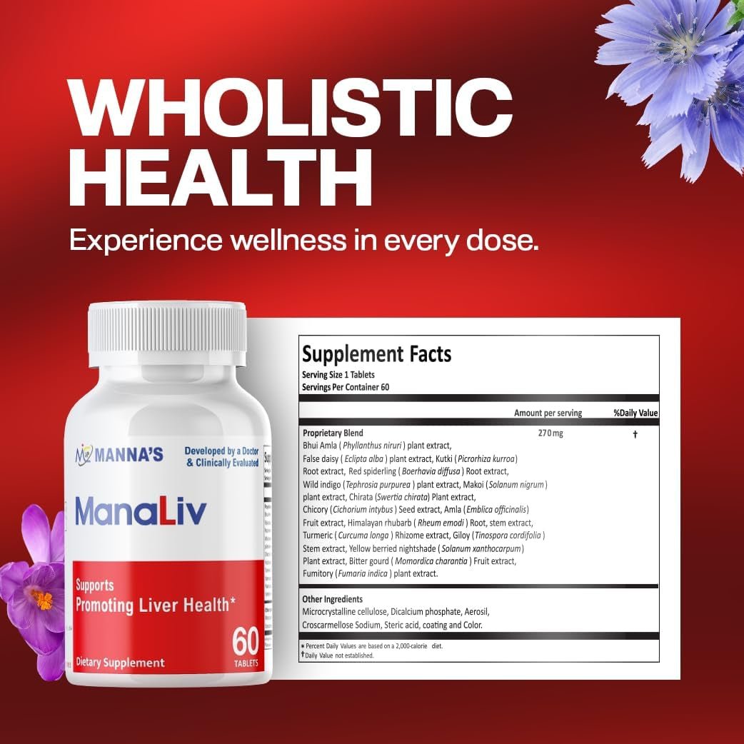 MANNA Manaliv Supports Promoting Liver Health 60 Tablets - Suppviv