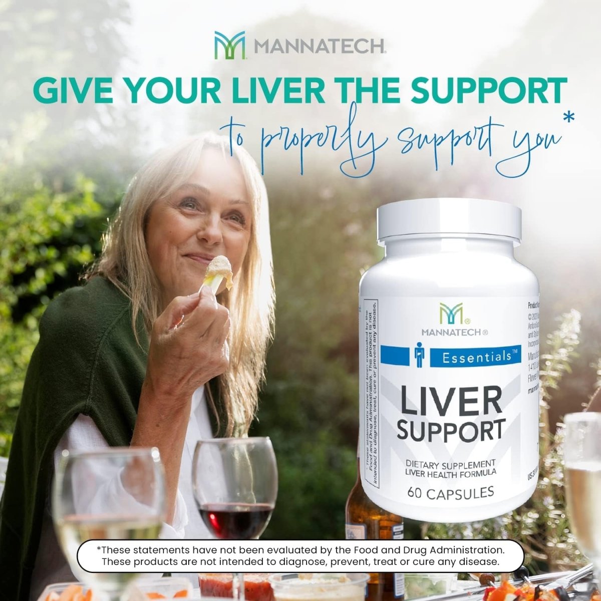 Mannatech Liver Support 60 Capsules - Liver Detox & Cleanse - Suppviv