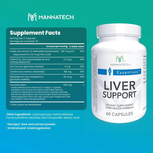 Mannatech Liver Support 60 Capsules - Liver Detox & Cleanse - Suppviv