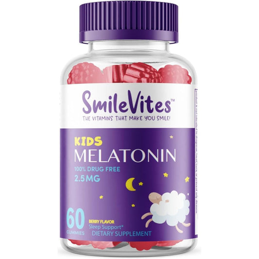 Melatonin Gummies 2.5Mg - Gummy Sleep Aid | Berry Flavor | 60 Count - Suppviv