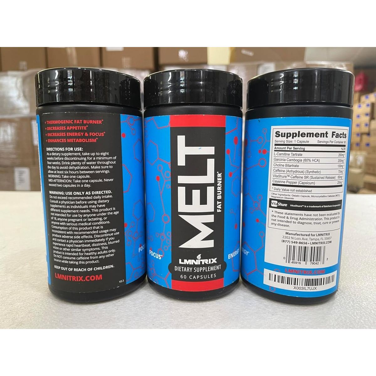 MELT - Best Thermogenic Fat Burner for Men & Women - Energy Booster Supplement 60 Caps - Suppviv