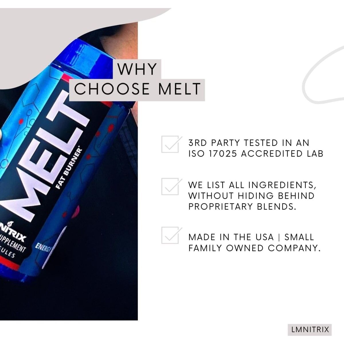 MELT - Best Thermogenic Fat Burner for Men & Women - Energy Booster Supplement 60 Caps - Suppviv