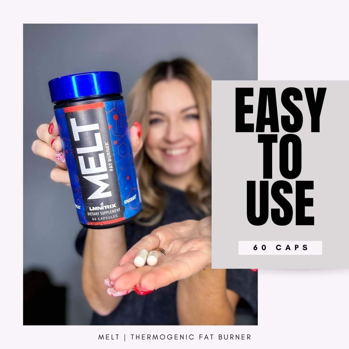 MELT - Best Thermogenic Fat Burner for Men & Women - Energy Booster Supplement 60 Caps - Suppviv