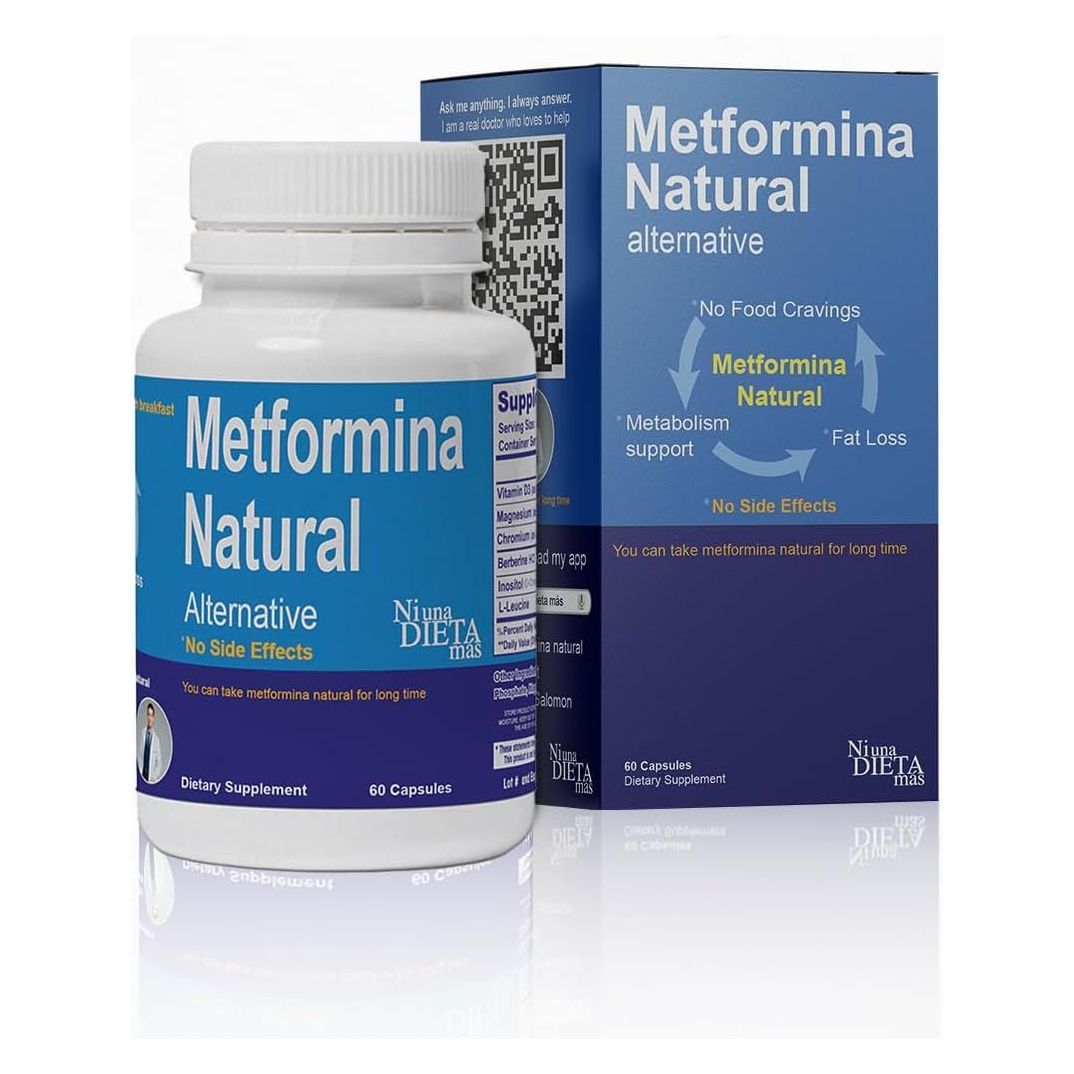METFORMINA Natural - Weight Loss Aid and Metabolism Support - Dr Salomon (60 Capsules) - Suppviv