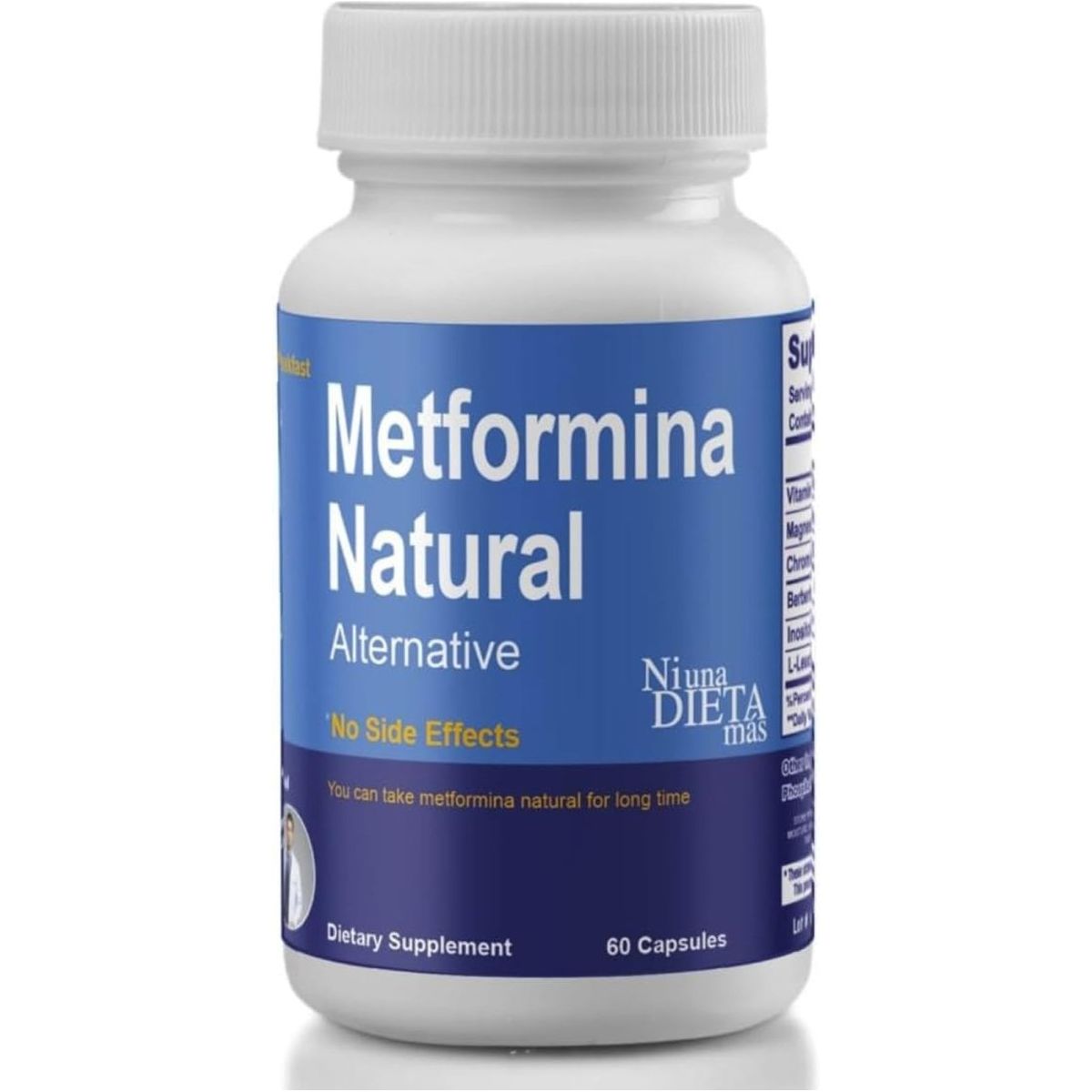 METFORMINA Natural - Weight Loss Aid and Metabolism Support - Dr Salomon (60 Capsules) - Suppviv
