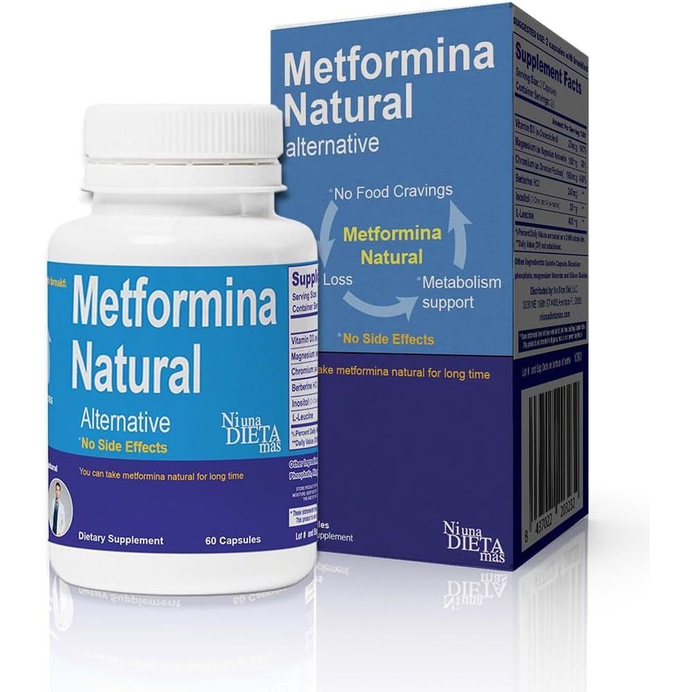 METFORMINA Natural - Weight Loss Aid and Metabolism Support - Dr Salomon (60 Capsules) - Suppviv