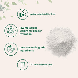 Micro Ingredients Hyaluronic Acid Serum Powder, 100 Grams |Skin Hydration and Moisture Support Supplements | - Suppviv