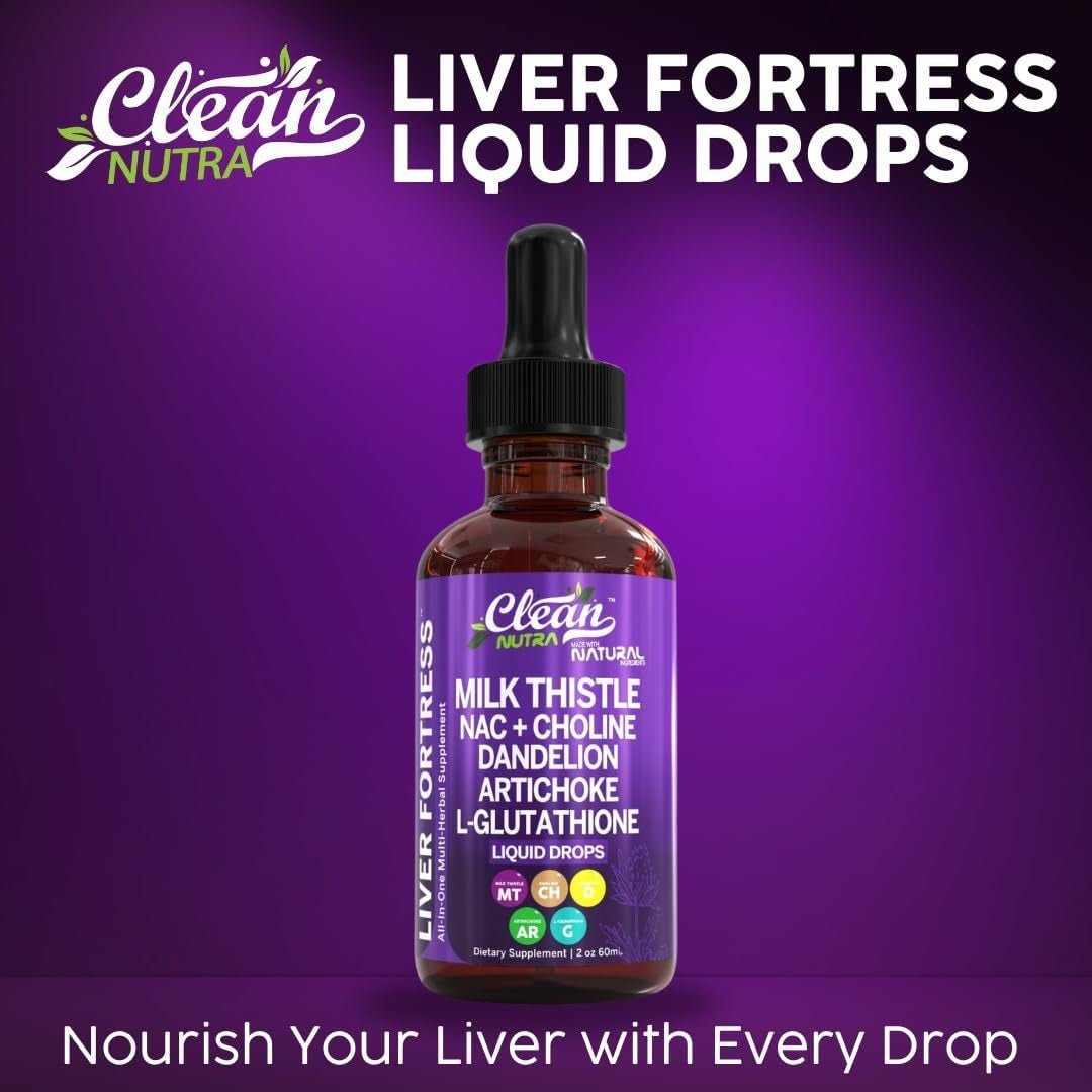 Milk Thistle NAC Liver Cleanse Detox & Repair Drops 1 PACK - Suppviv