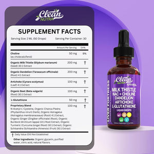 Milk Thistle NAC Liver Cleanse Detox & Repair Drops 1 PACK - Suppviv
