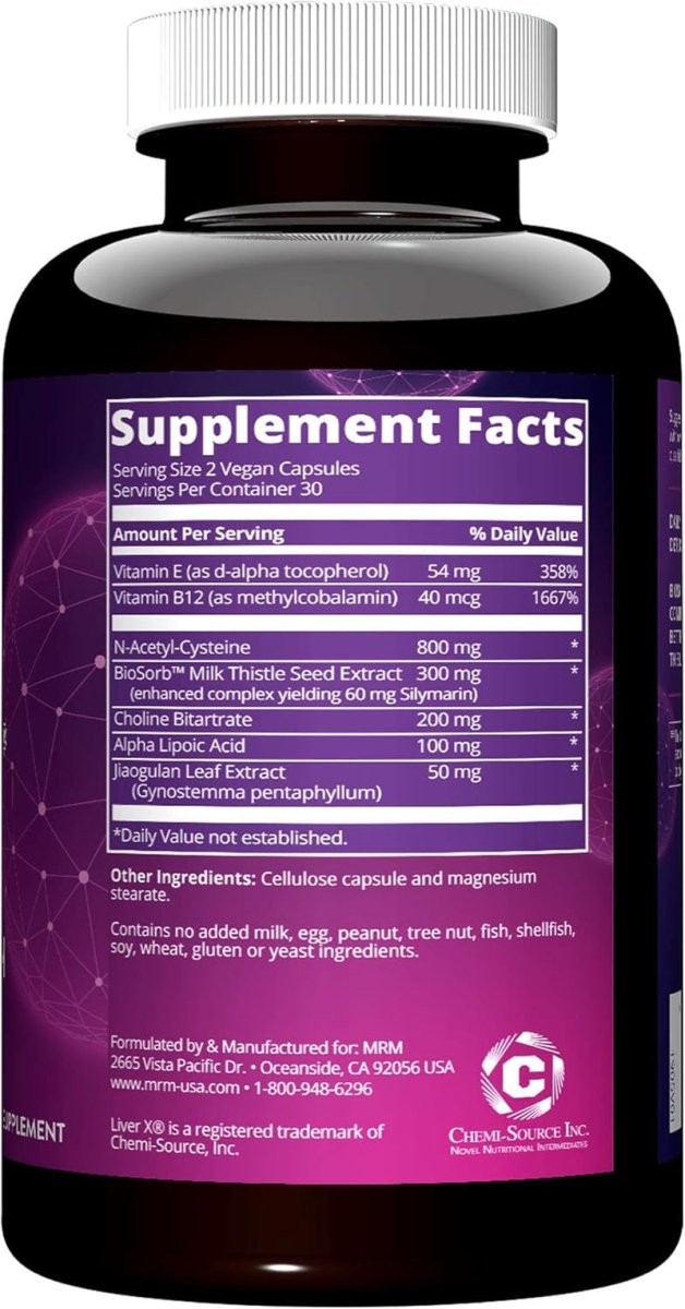 MRM Nutrition Liver X Detoxification & Daily Liver Support 30 Servings - Suppviv