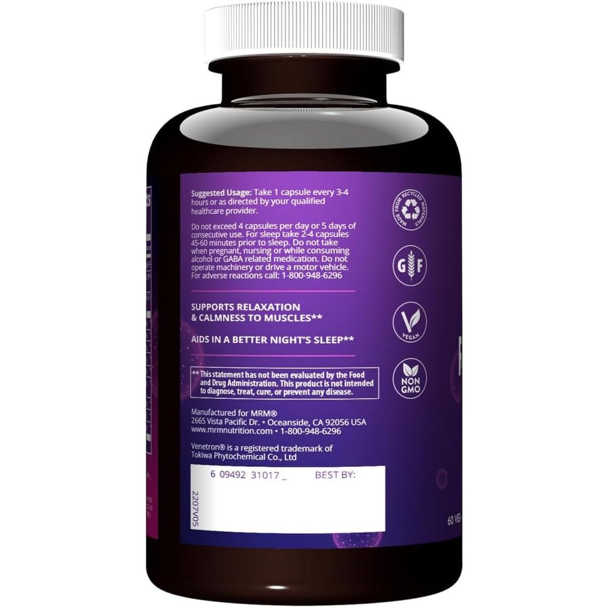 MRM Nutrition Relax - All® - for Better Sleep 15 Servings - Suppviv