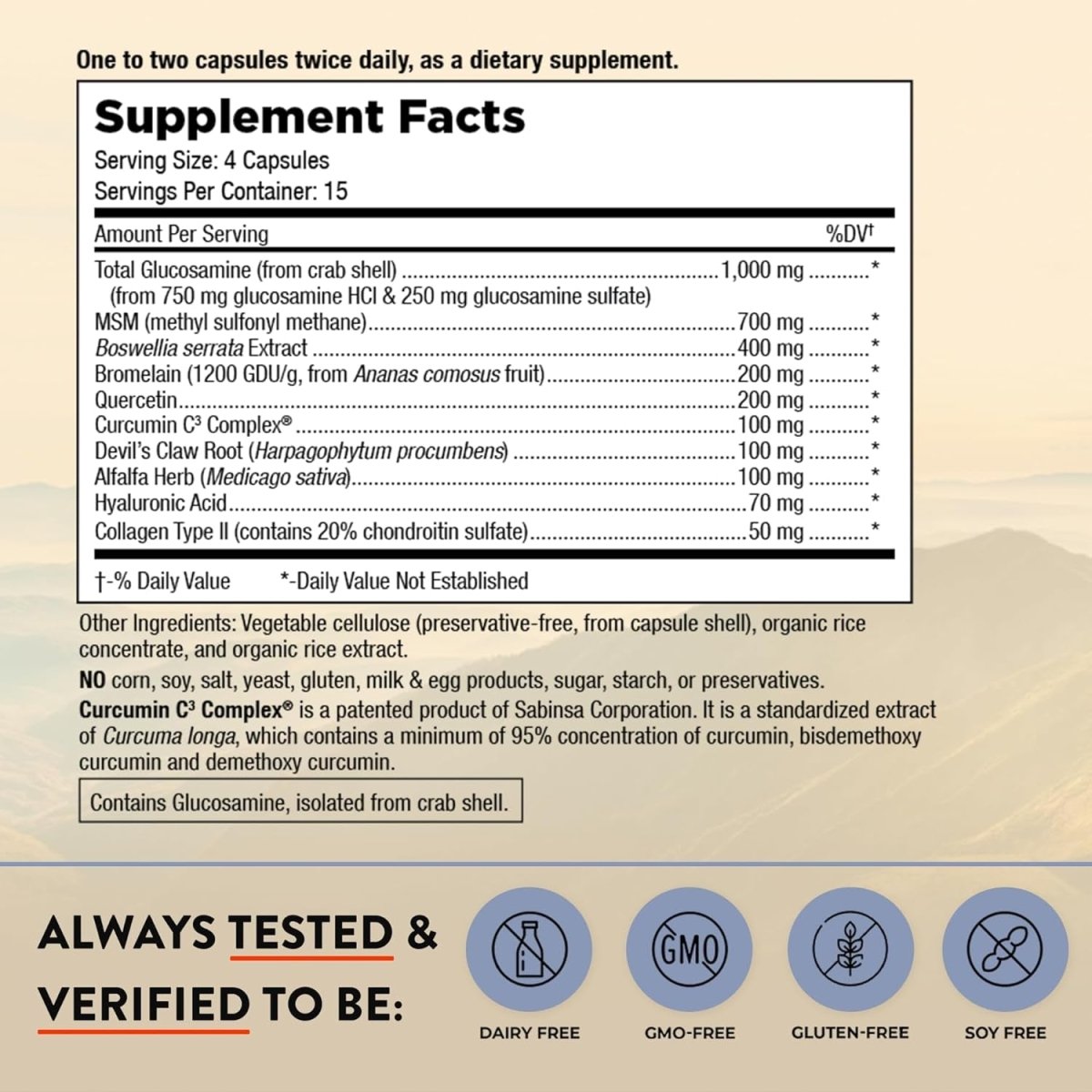 Mt. Angel Vitamins - Improves Fluidity & Supports Joint Comfort (60 Capsules) - Suppviv