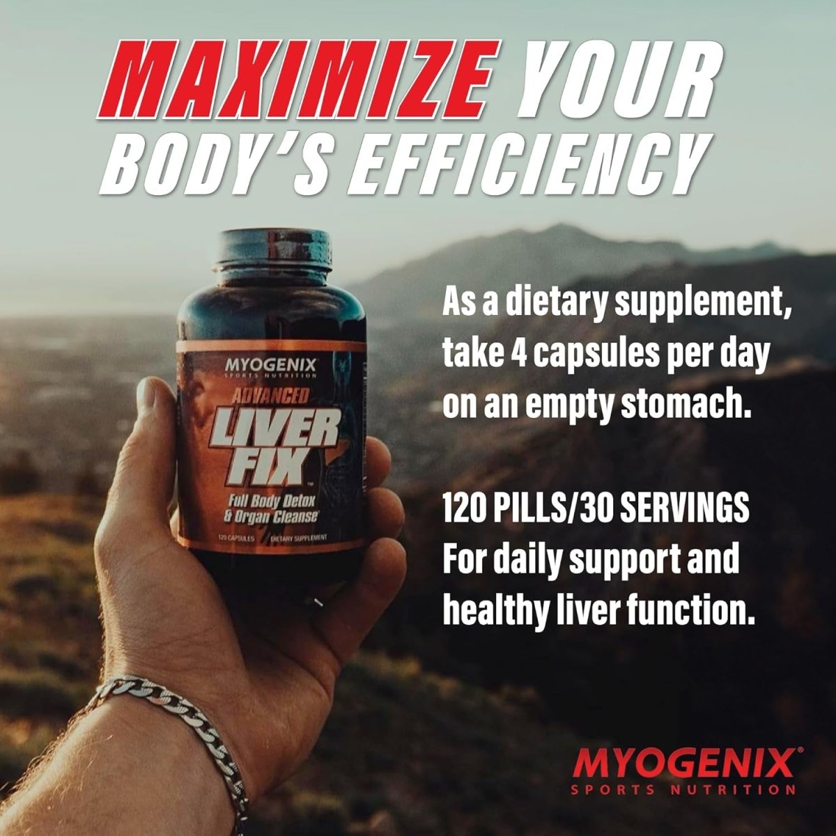 Myogenix Advanced Liver Support Capsules (120 Capsules) - Suppviv