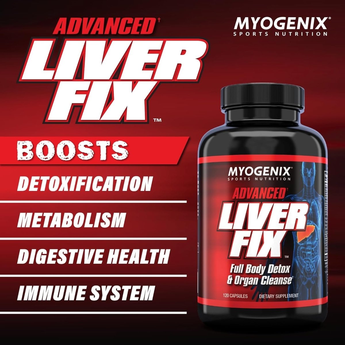 Myogenix Advanced Liver Support Capsules (120 Capsules) - Suppviv