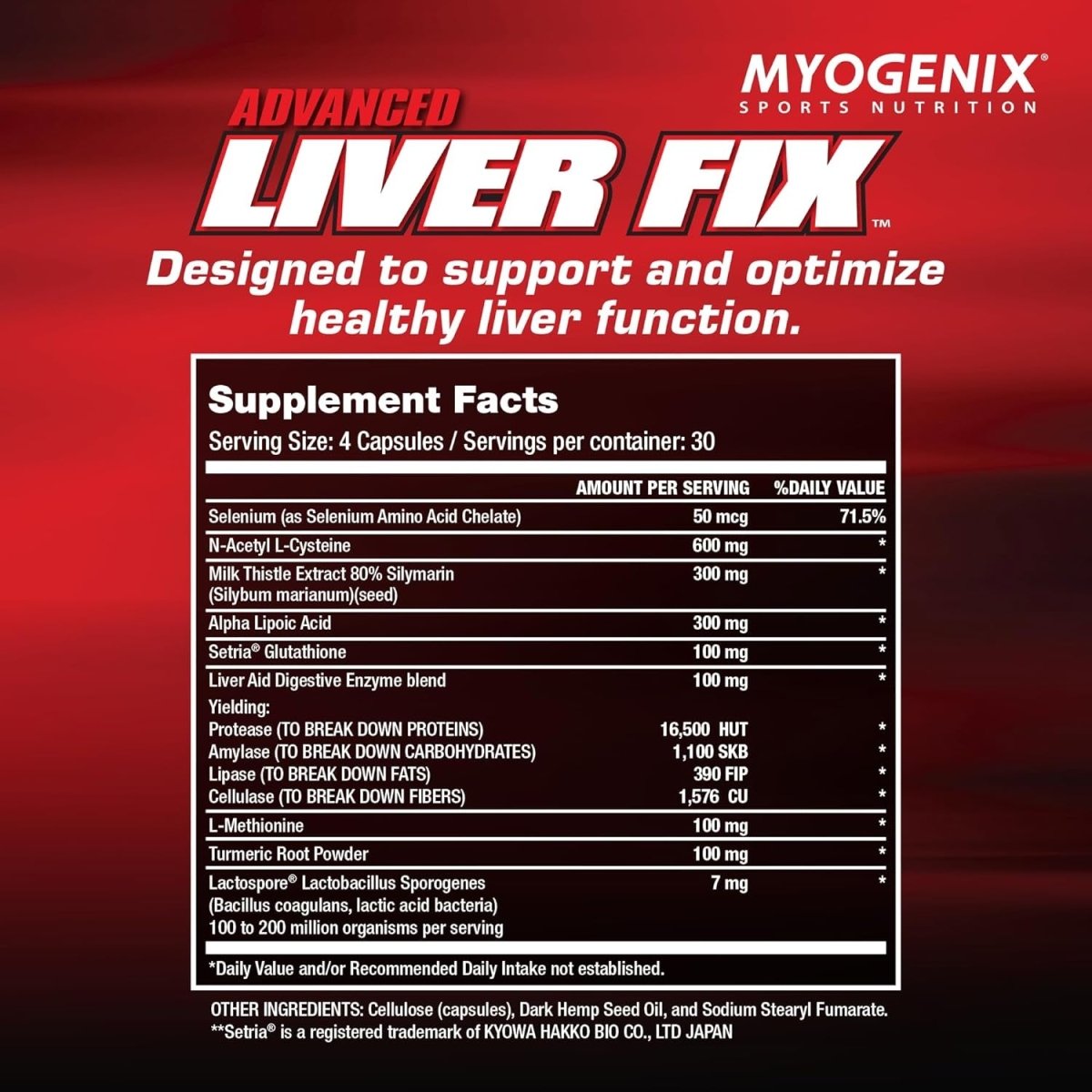 Myogenix Advanced Liver Support Capsules (120 Capsules) - Suppviv