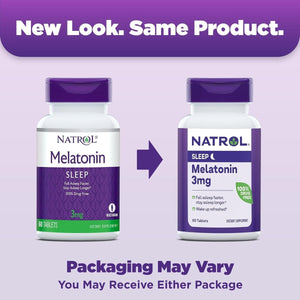 Natrol Melatonin 3 Mg - Supplement for Restful Sleep 60 Tablets - Suppviv