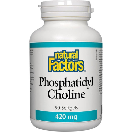 Natural Factors - Phosphatidyl Choline (PC) 420Mg, Supports Healthy Liver Function, 90 Soft Gels - Suppviv