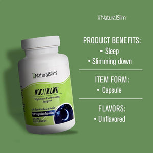 Naturalslim Noctiburn Night Burning & Metabolism Support Supplements 120 Vegetable Capsules - Suppviv