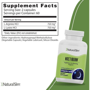 Naturalslim Noctiburn Night Burning & Metabolism Support Supplements 120 Vegetable Capsules - Suppviv