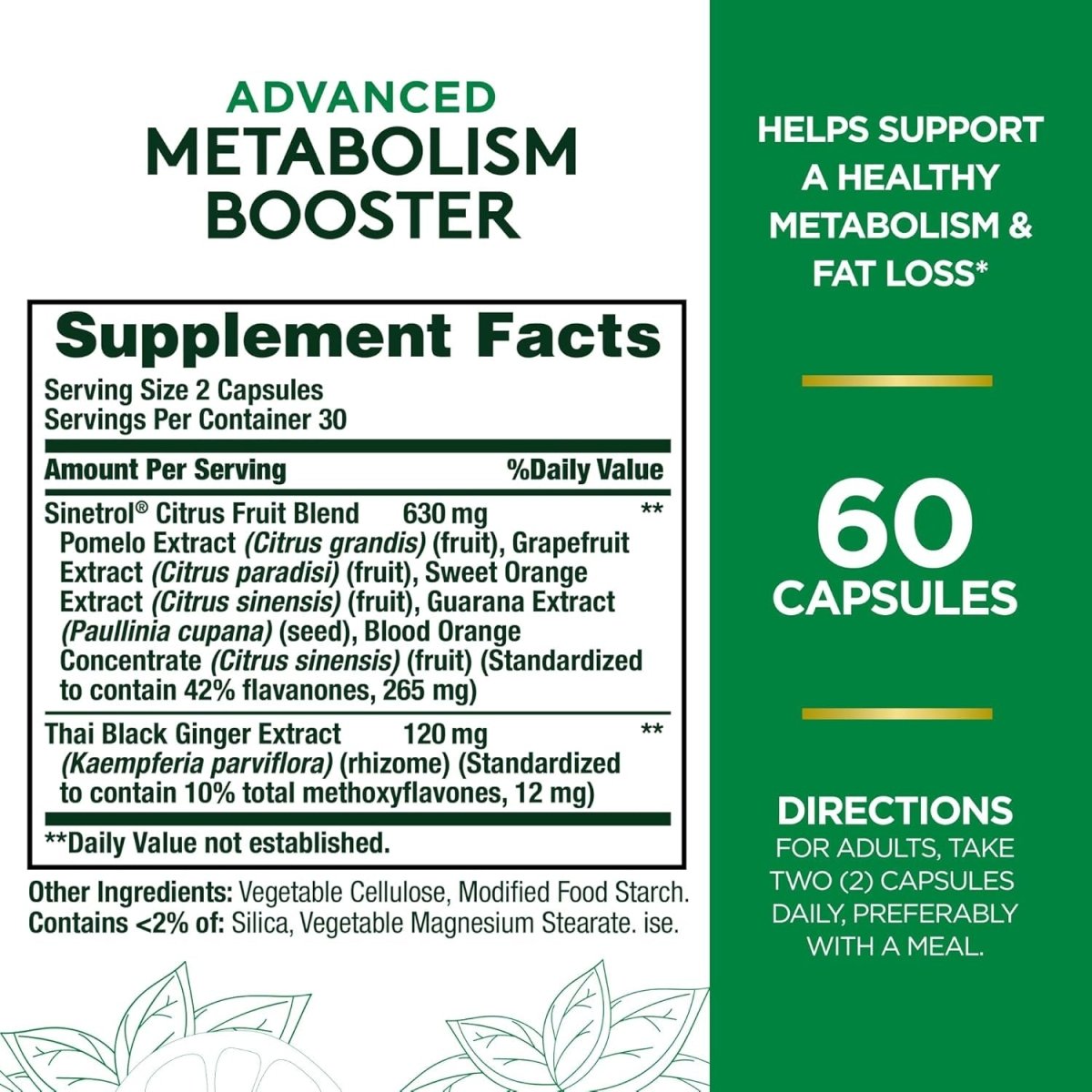 Nature'S Bounty Advanced Metabolism Booster, Helps Support Healthy Metabolism & Fat Loss, 60 Capsules - Suppviv