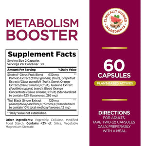 Nature'S Bounty Optimal Solutions Metabolism Booster Supplement, 60 Capsules - Suppviv