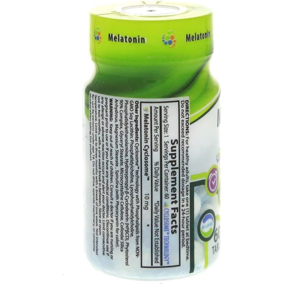 NATURE'S ESSENTIALS Melatonin 10Mg - Advanced Cyclosome Liposomal Delivery 60 Tablets - Suppviv