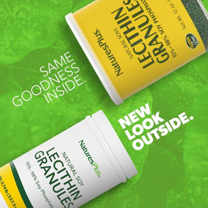 Natures plus Lecithin Granules - 95% Soy Phosphatides, 12 Oz - Lecithin Powder Supplement 45 Servings - Suppviv