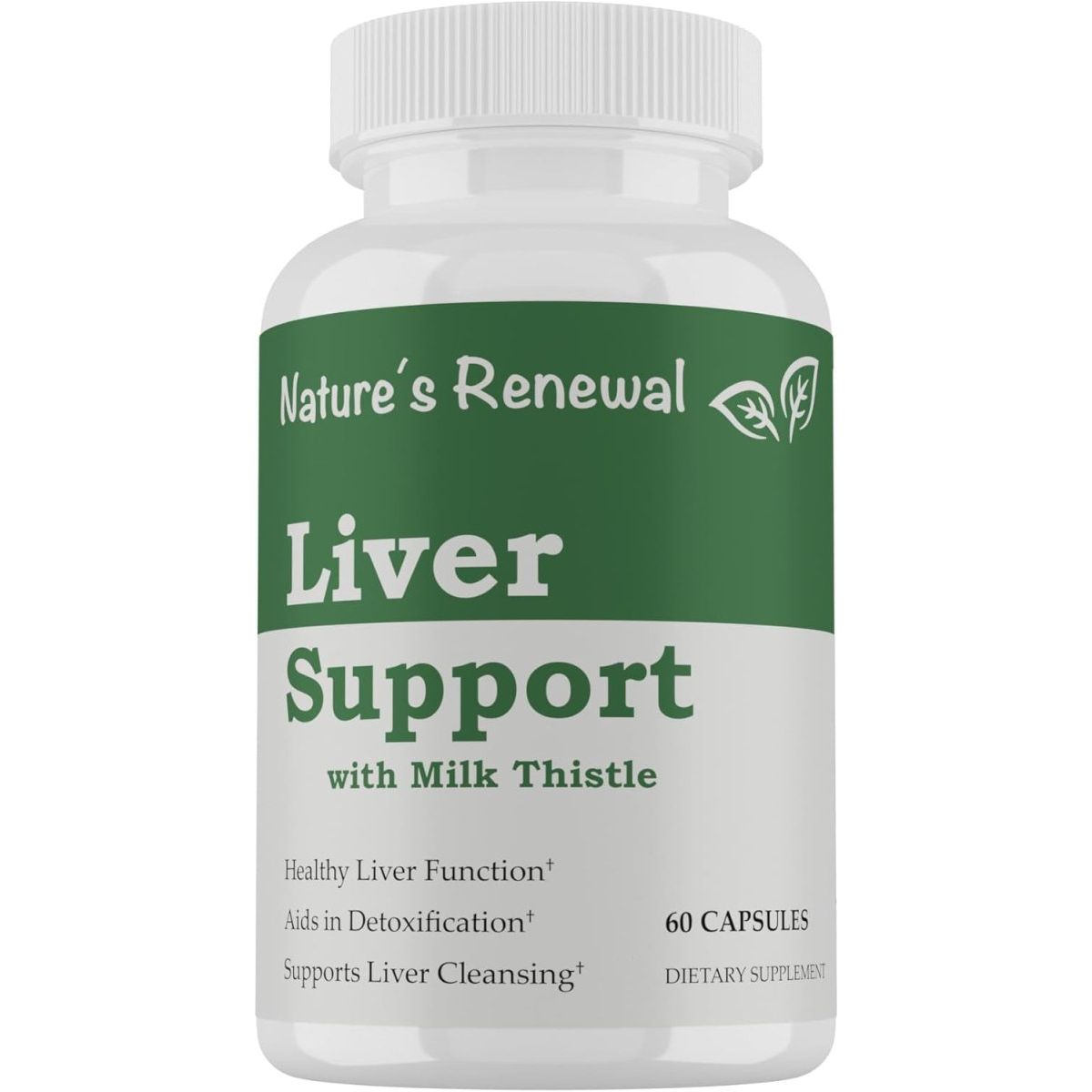 Nature'S Renewal Liver Support Cleanse Detox Repair Formula with Milk Thistle 60 Capsules - Suppviv