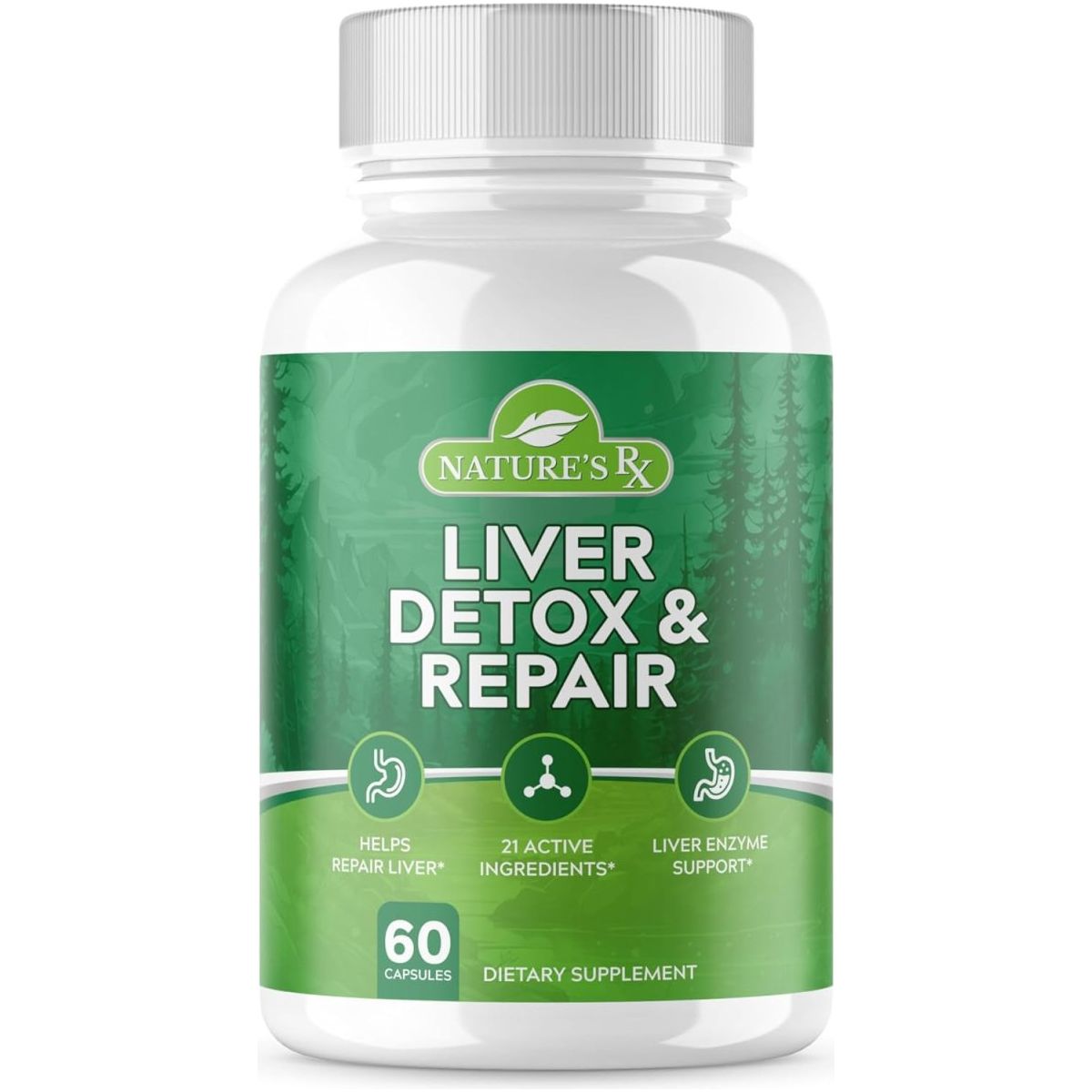 Nature'S RX - Optimize Liver Function, Repair Liver Enzymes - 60 Capsules - Suppviv