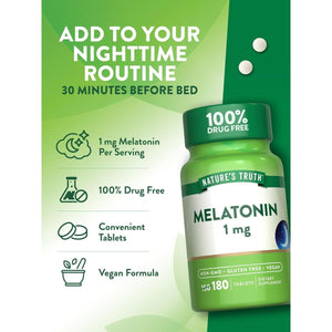 Nature'S Truth Melatonin 1 Mg | 180 Tablets - Suppviv
