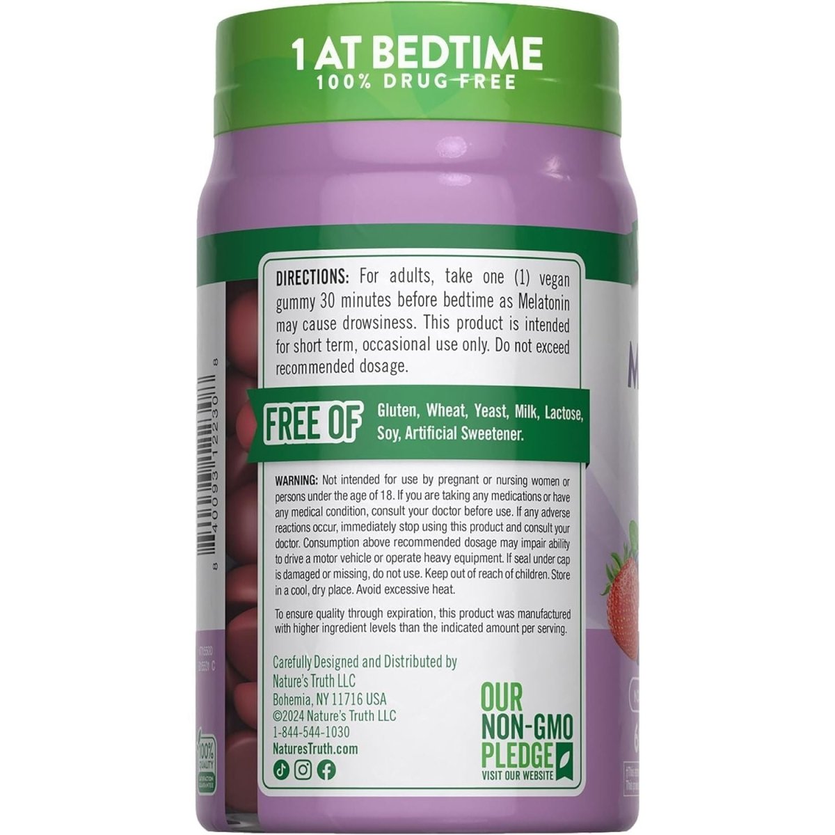 Nature'S Truth Melatonin Gummies 5Mg | 60 Count | Mixed Berry Flavor - Suppviv