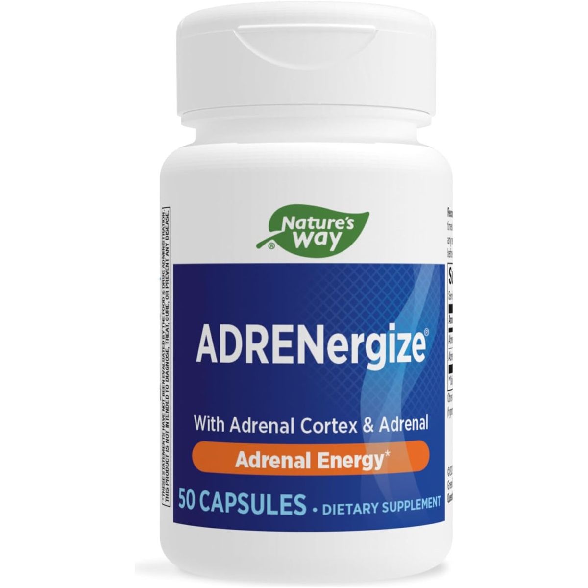 Nature'S Way Adrenergize with Adrenal Cortex & Whole Adrenal, Energy Support*, 50 Capsules - Suppviv