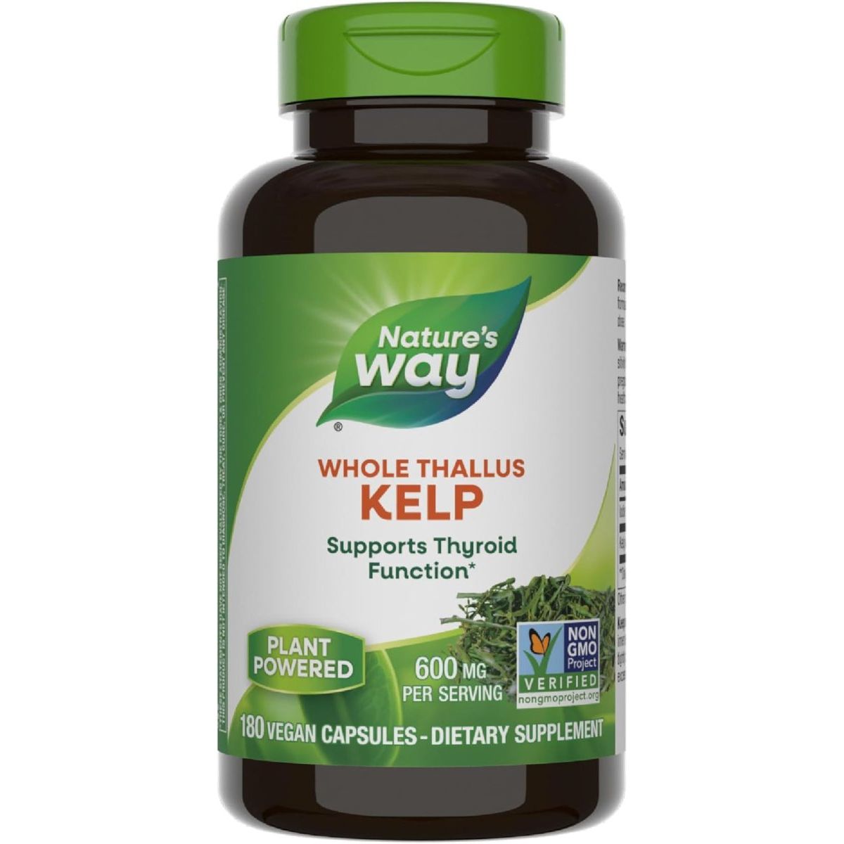 Nature'S Way Kelp - Supports Thyroid Function - Iodine Supplement 180 Capsules - Suppviv