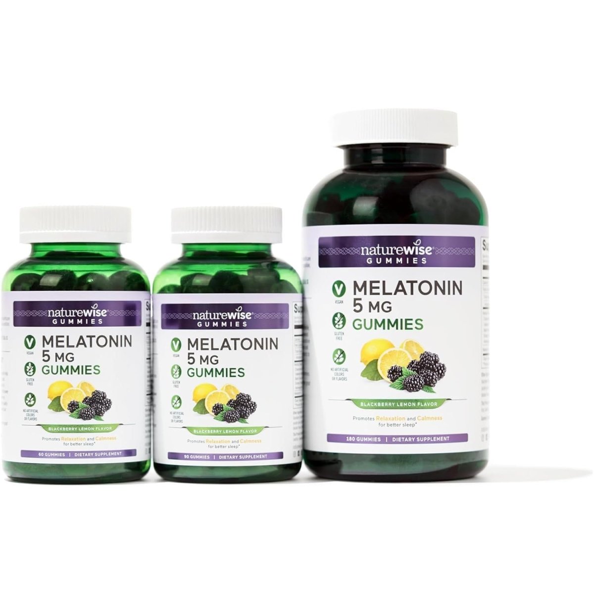 Naturewise Melatonin Gummies 5Mg - Sleep Support Supplement 60 Count [30 Day Supply] - Suppviv