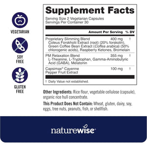 Naturewise Nighttime Fitness Support Supplement & Natural Sleep Aid 60 Capsules - Suppviv