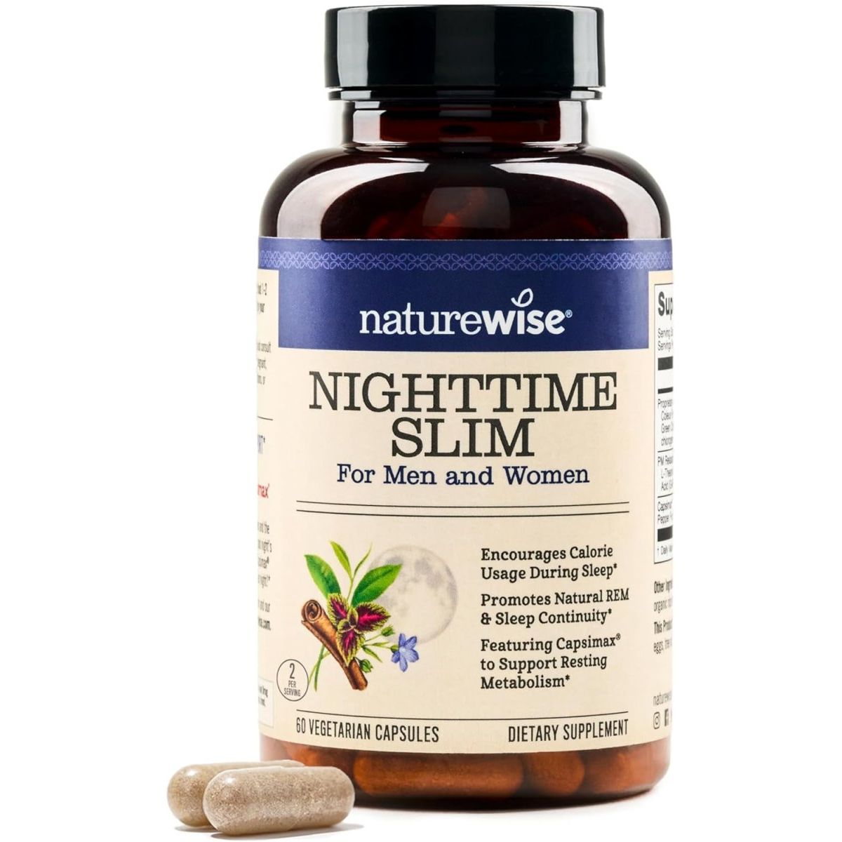 Naturewise Nighttime Fitness Support Supplement & Natural Sleep Aid 60 Capsules - Suppviv