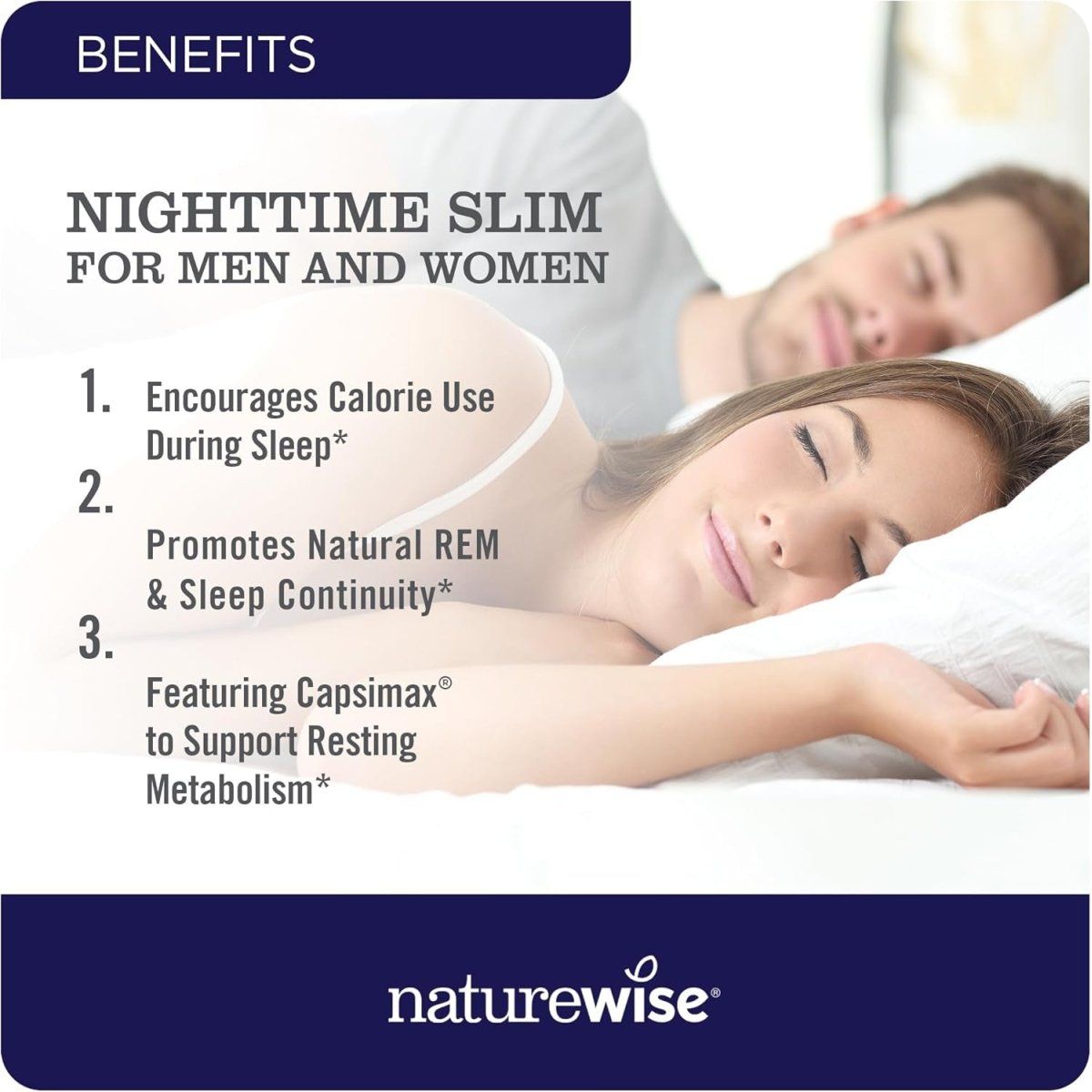 Naturewise Nighttime Fitness Support Supplement & Natural Sleep Aid 60 Capsules - Suppviv