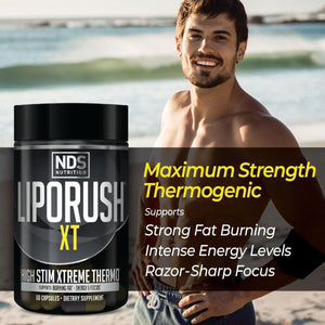 NDS Nutrition XT - Super Concentrated Thermogenic with L - Carnitine & Teacrine for Shredding Fat (60 Capsules) - Suppviv