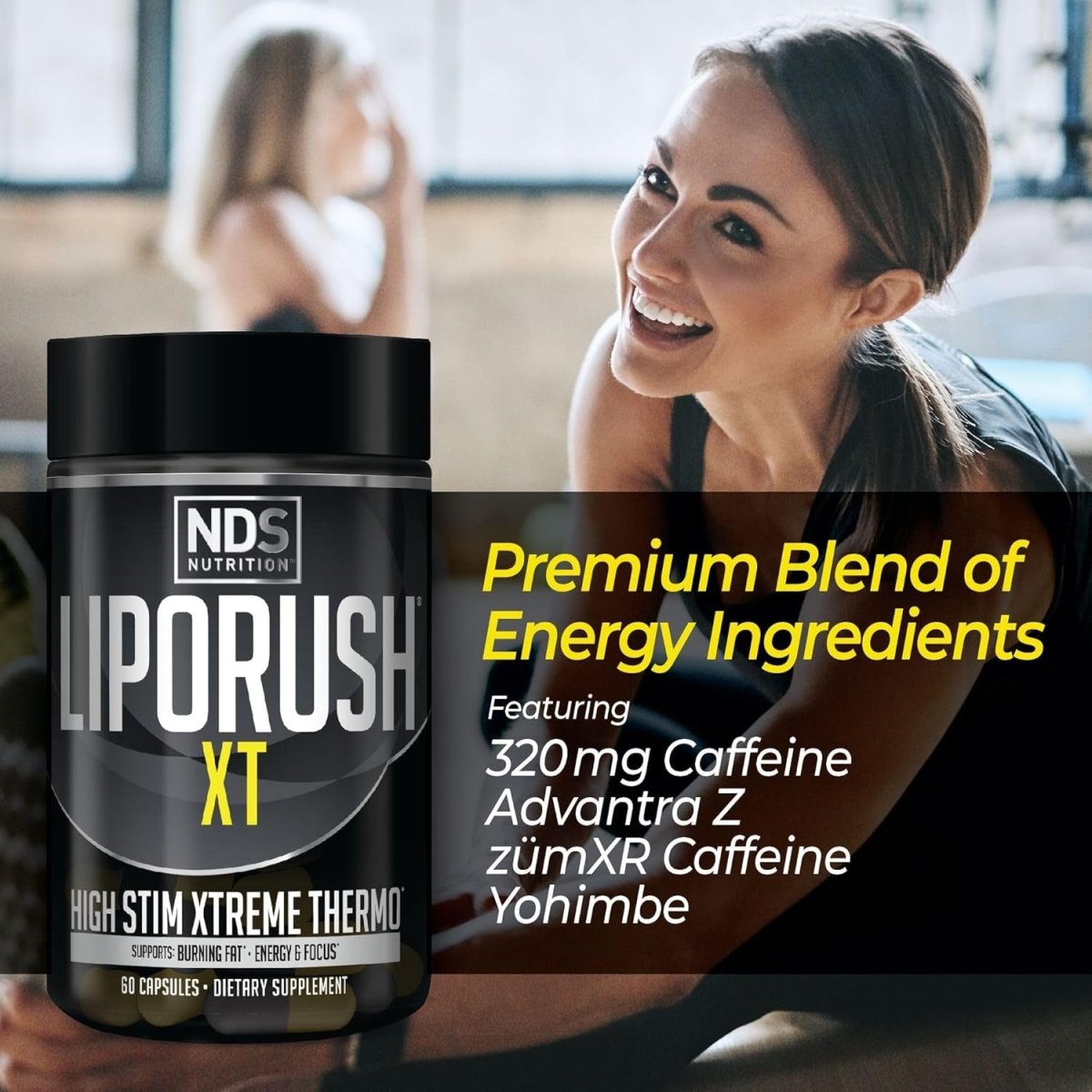 NDS Nutrition XT - Super Concentrated Thermogenic with L - Carnitine & Teacrine for Shredding Fat (60 Capsules) - Suppviv