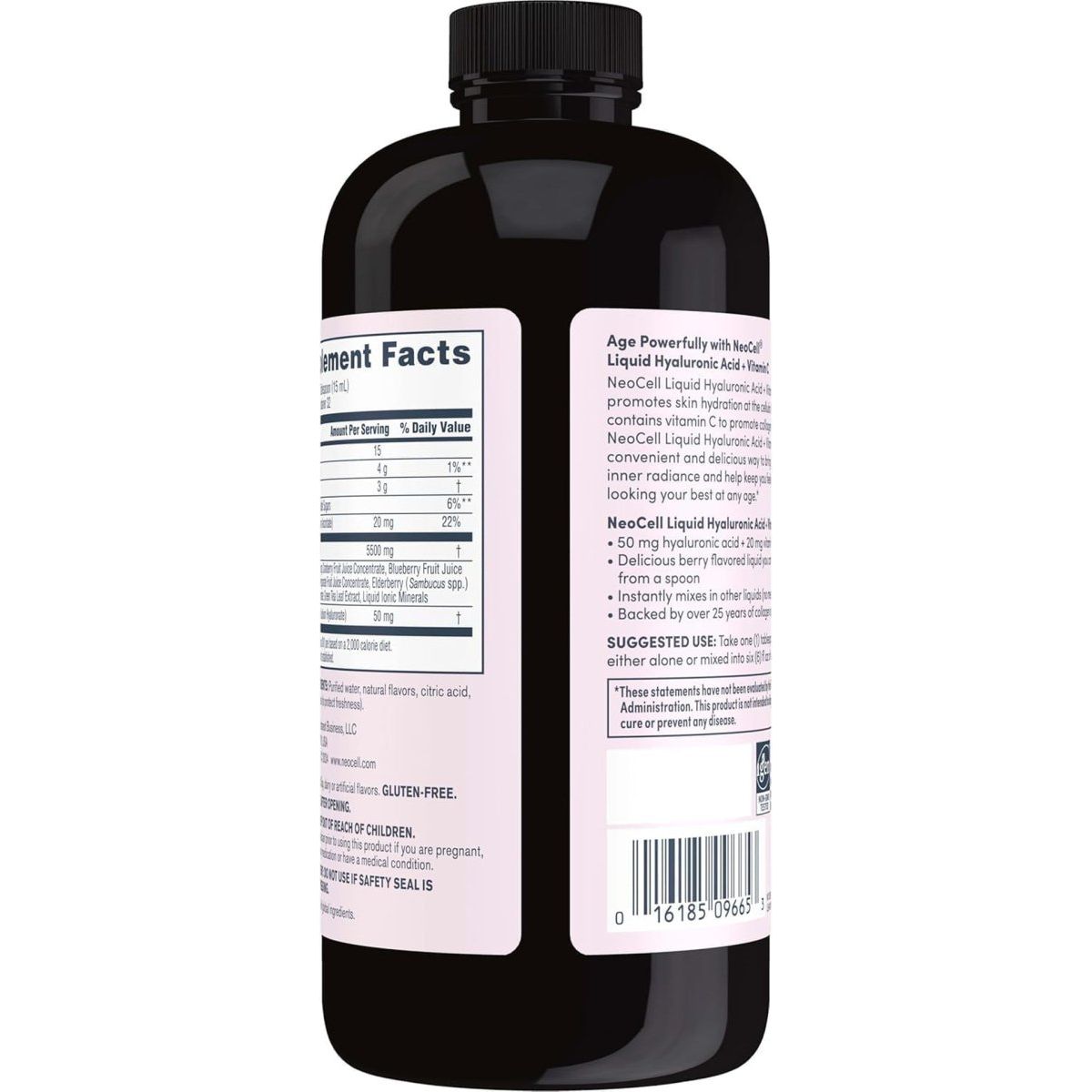 Neocell Hyaluronic Acid Liquid with Vitamin C, Berry, 16 Fl Oz (Pack of 1) - Suppviv