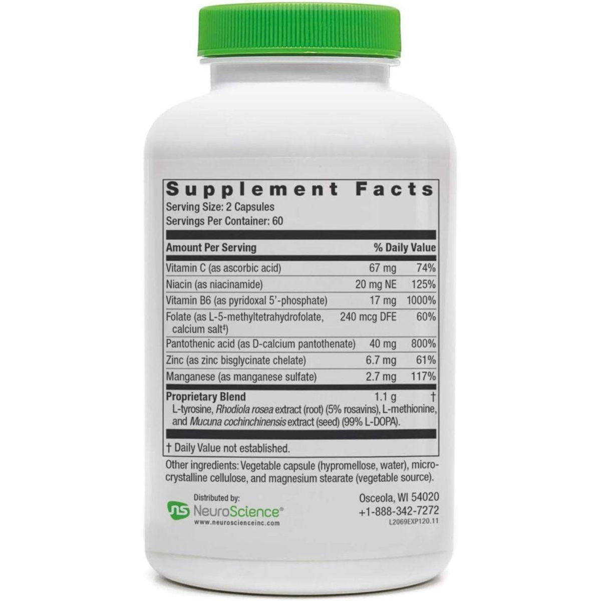 Neuroscience Excitaplus - Supplement for Energy and Adrenal Health Support (120 Capsules) - Suppviv