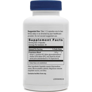 Neuroscience Memory & Focus Supplement with Huperzine A, Acetyl L Carnitine & Alpha GPC - (90 Capsules) - Suppviv