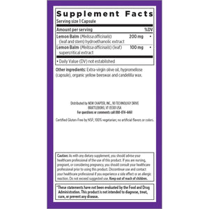 New Chapter Lemon Balm Force with Supercritical Lemon Balm 30 Ct Capsules - Suppviv