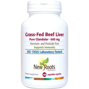 New Roots Herbal - Grass Fed Beef Liver Support 180 Capsules 3600Mg - Suppviv