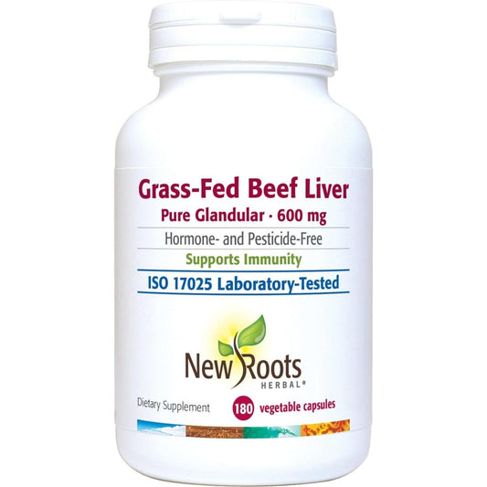New Roots Herbal - Grass Fed Beef Liver Support 180 Capsules 3600Mg - Suppviv