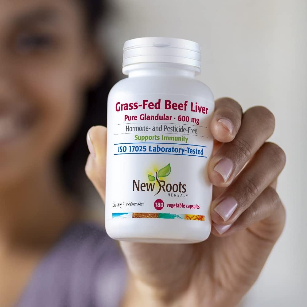 New Roots Herbal - Grass Fed Beef Liver Support 180 Capsules 3600Mg - Suppviv