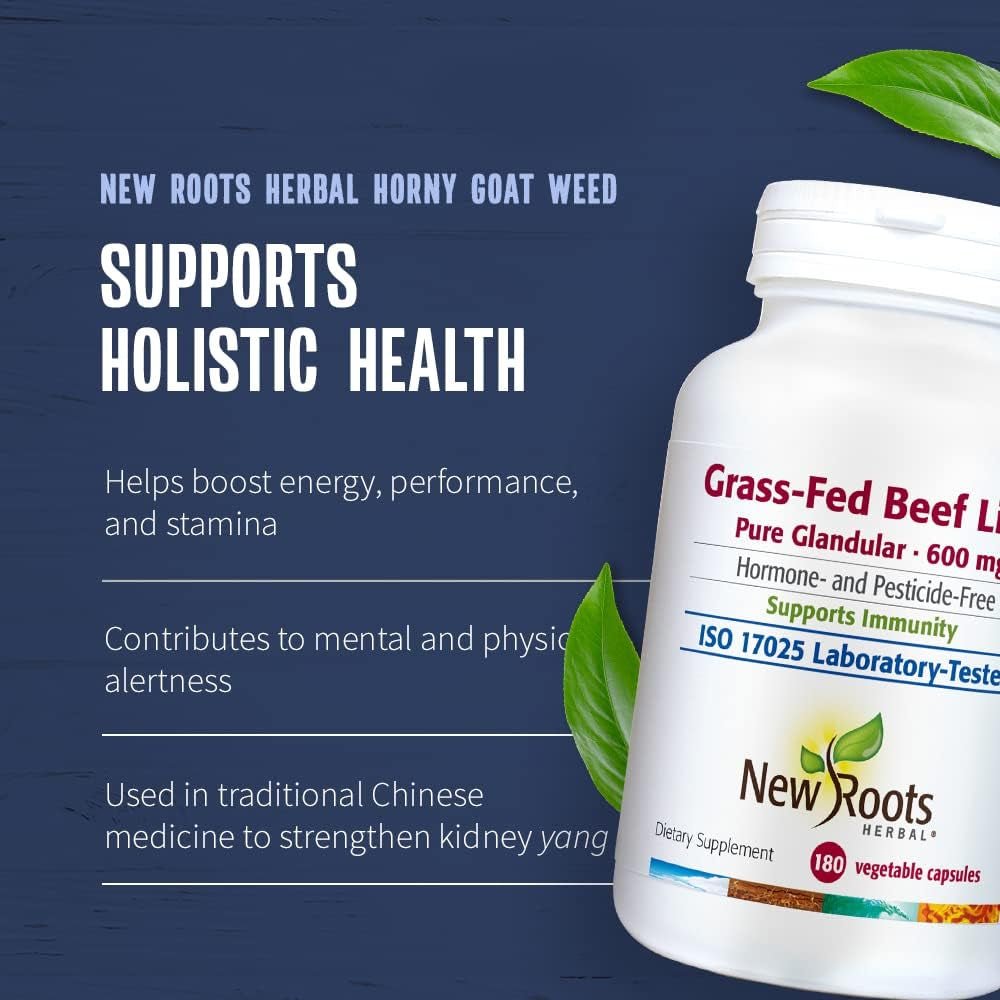 New Roots Herbal - Grass Fed Beef Liver Support 180 Capsules 3600Mg - Suppviv