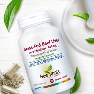 New Roots Herbal - Grass Fed Beef Liver Support 180 Capsules 3600Mg - Suppviv